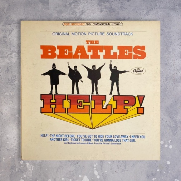 1970’s The Beatles HELP! Vinyl Record - Picture 1 of 10